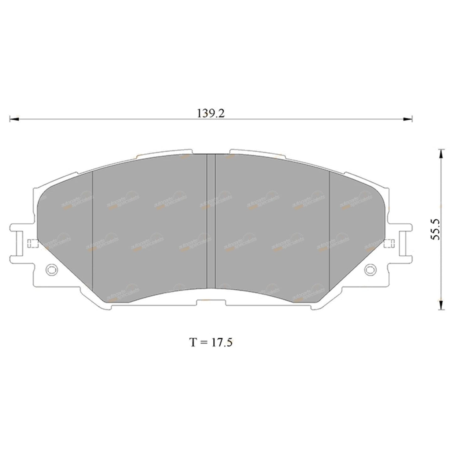Front Disc Brake Pads Set for Toyota Corolla ZRE152R ZRE153R ZRE182R
