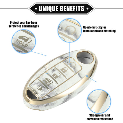5 x Button Smart Key Fob Cover for Nissan Altima, Maxima, Infiniti (2013-2023)