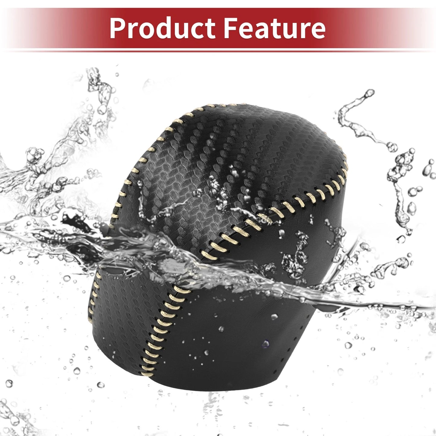 Car Gear Shift Knob Cover for Honda HR-V (2023-2024) Black Carbon Fiber