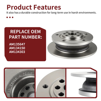 New Rear Wheel Brake Disc Rotor Hub for John Deere Gator TX 4X2 Turf