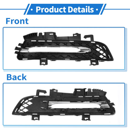 Front Right Fog Light Grill for Mercedes-Benz (2012-2018) Silver & Black