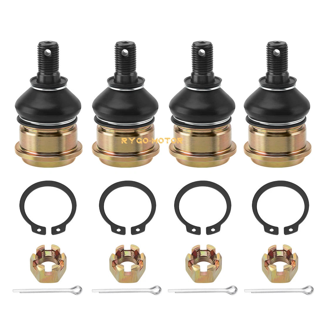 4x Front Upper & Lower Ball Joints for Yamaha Kodiak 450/700 & Grizzly 550/700