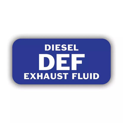 Diesel Exhaust Fluid Blue White Sticker Decal Vinyl Self-Adhesive 1"x2"