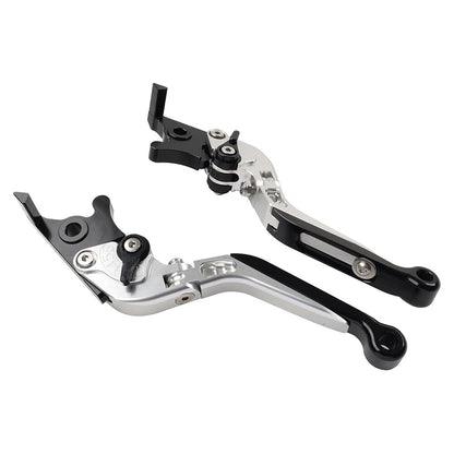 CNC Silver Extendable Brake Clutch Levers for Kawasaki Ninja 125 250 (2018-2023)