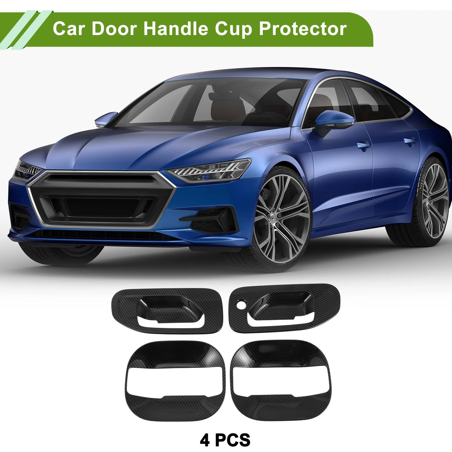 Carbon Fiber Door Handle Cup Protectors for Nissan NV200 (2013-2020) 4 Pcs