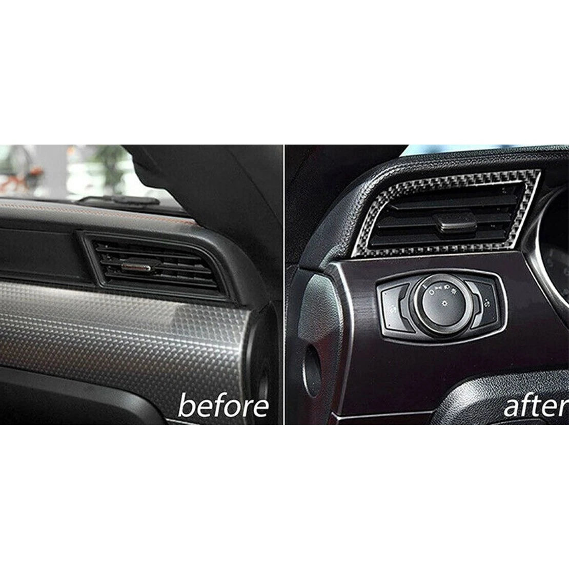 2 x Air Outlet Vent Grille Trims for 2015-2020 Ford Mustang