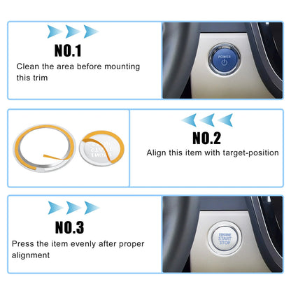 Car One Click Start Button Cover for Toyota Corolla Cross (2022-2023)