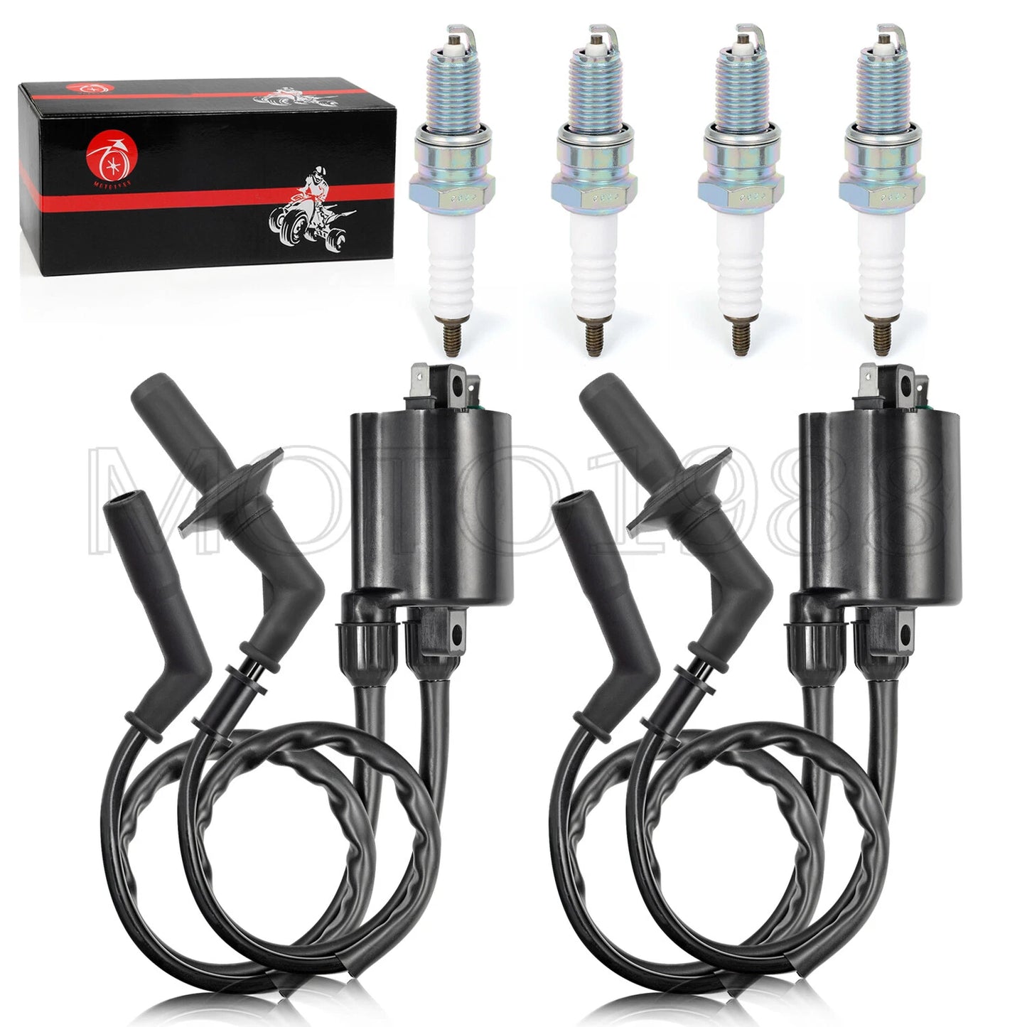 Ignition Coil Spark Plug Cap Set for Honda Shadow Aero 1100 (1998–2002)