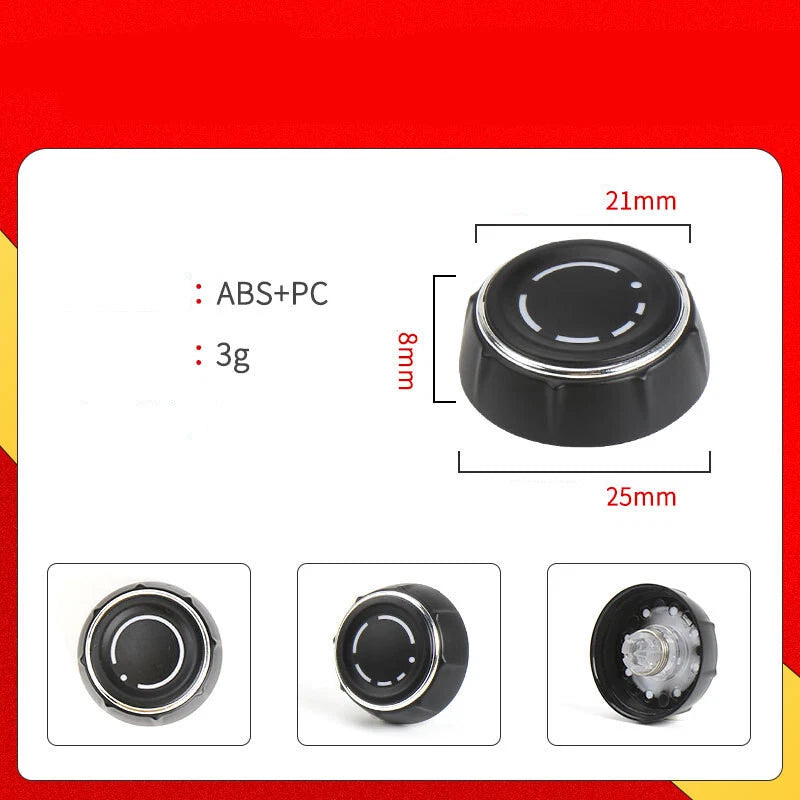 2 x L+R Radio Knob for Porsche 981/991 Boxster/Cayman/Carrera/Cayenne/Panamera