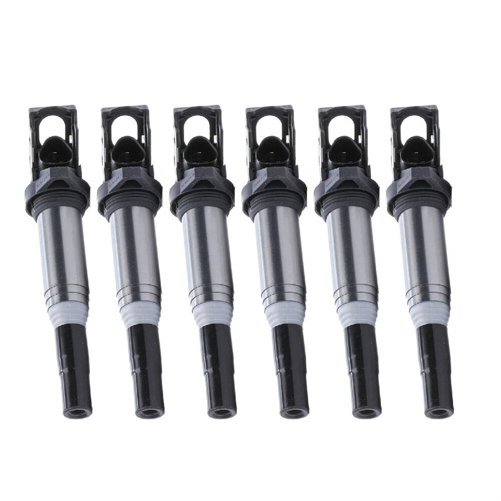 6Pcs Ignition Coils 3-Pin Connector for BMW 1 Series M E82 E88 320i E46 E60 (2008-2013)