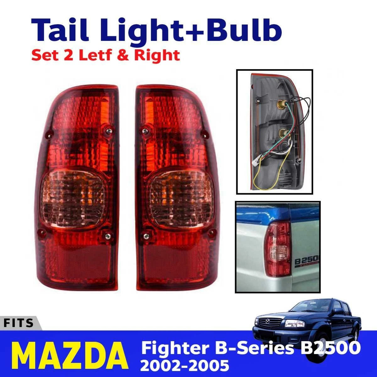 Tail Light Rear Lamp Pair Fits Mazda B2500 2600 B-Series Bravo Ute Truck 2002-05