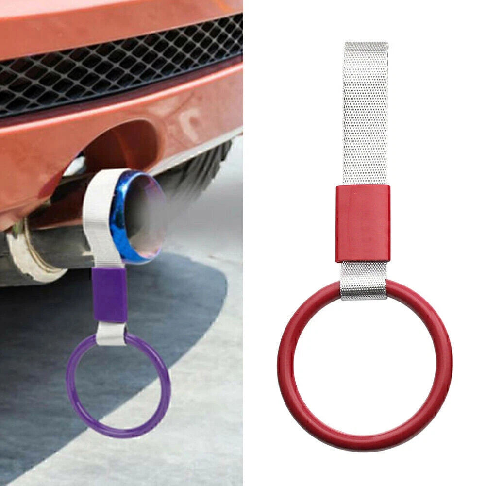 PVC Round Red JDM Tsurikawa Ring Handle Strap Charm for Subway Train & Bus