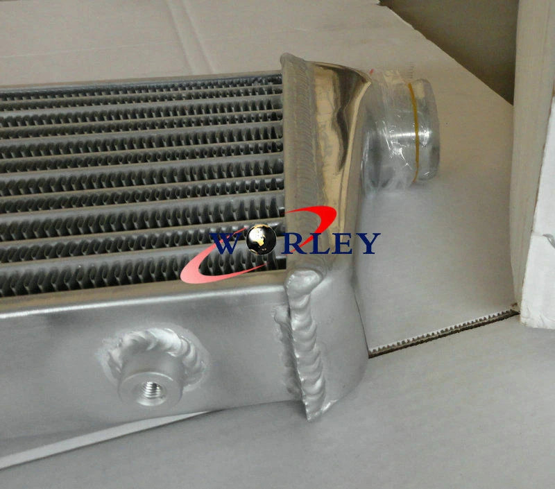 Universal Intercooler 550x230x50mm & 2.25" Aluminum Piping & Black Hose Kit
