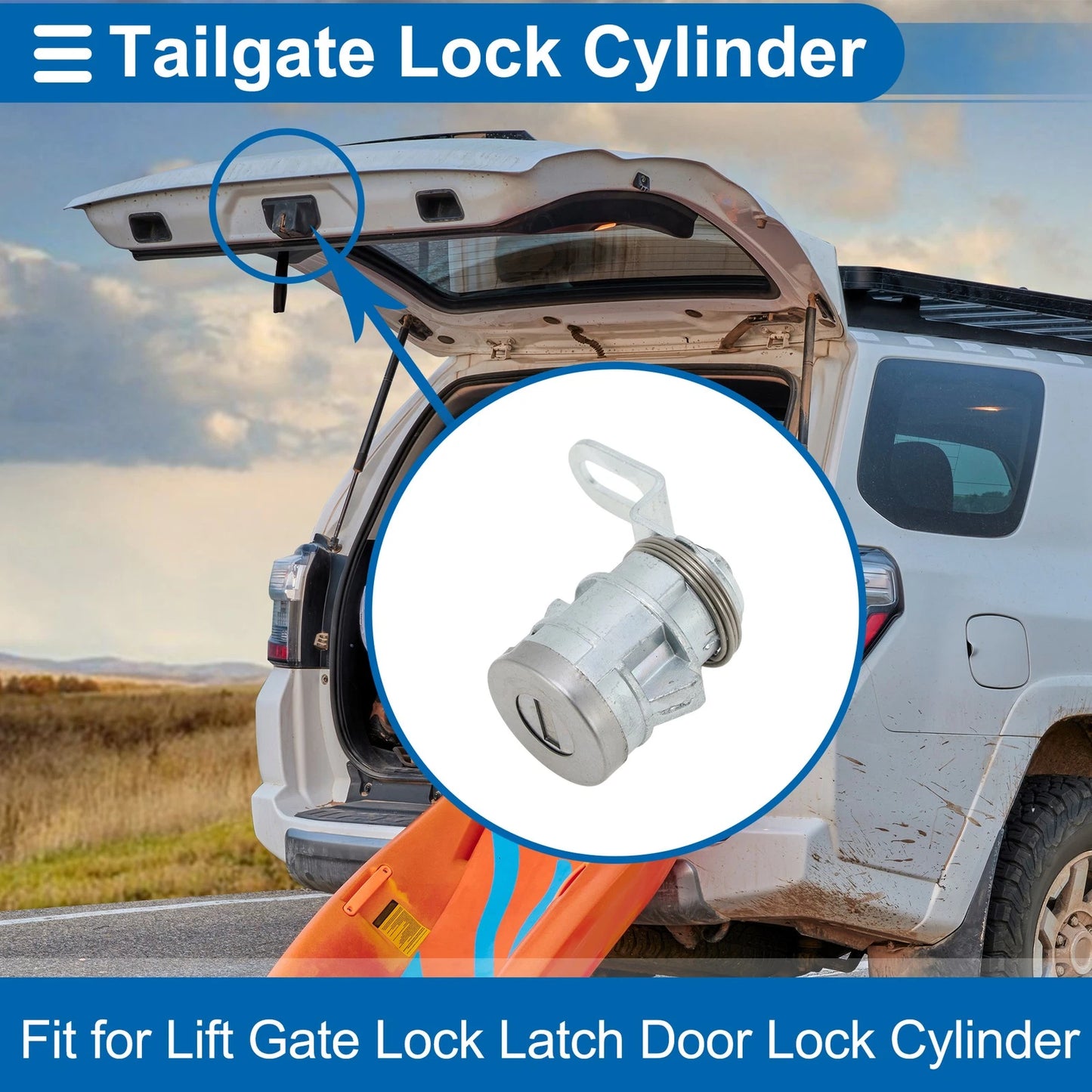 Trunk Lock Cylinder and Tailgate Lock Cylinder with Keys for Toyota Tundra