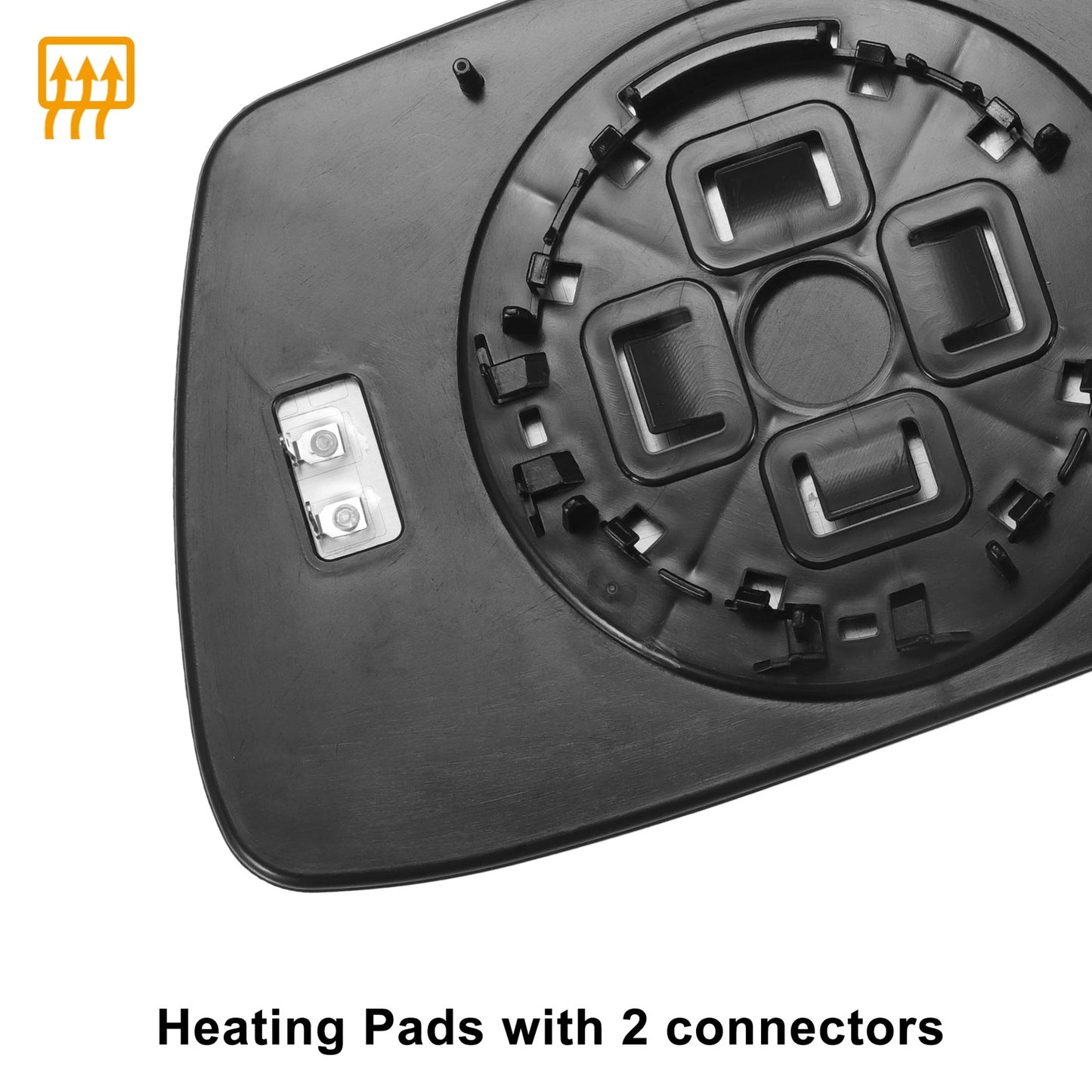 Left Right White Mirror Glass Pair w/ Back Heated for Jeep Grand Cherokee