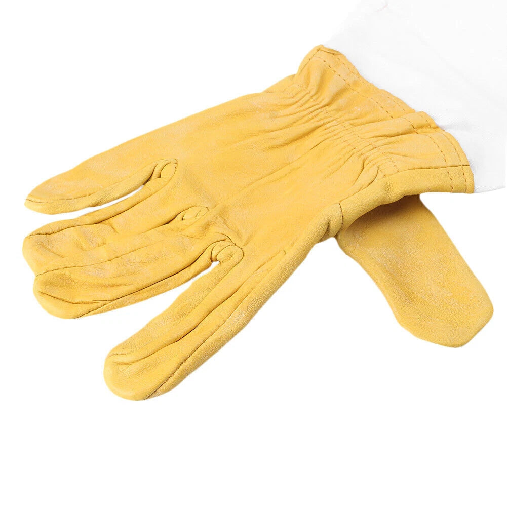 2 x Vented Beekeeping Gloves for Goatskin Beekeeper - Yellow (2020-2023)