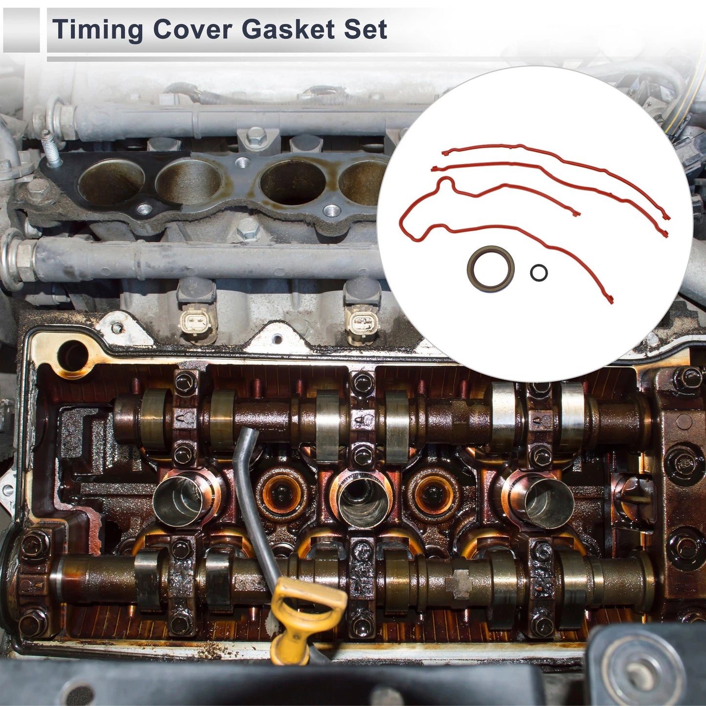 Timing Cover Gasket Set for Ford GT 5.4L V8 DOHC 32v Engine (2005-2006)