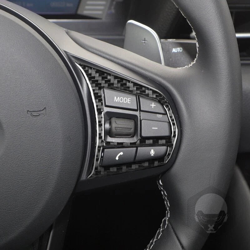 Carbon Fiber Steering Wheel Button Cover Trim for Toyota Supra A90 2019-2022