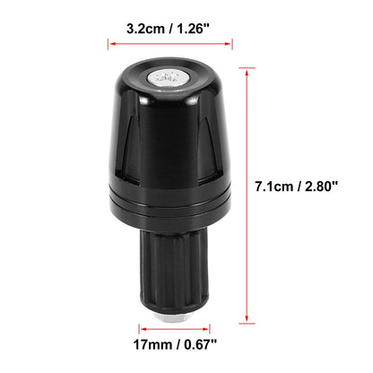 2 x Pair Universal 17mm Hand Grips Handlebar End Caps Plug for Motorcycle