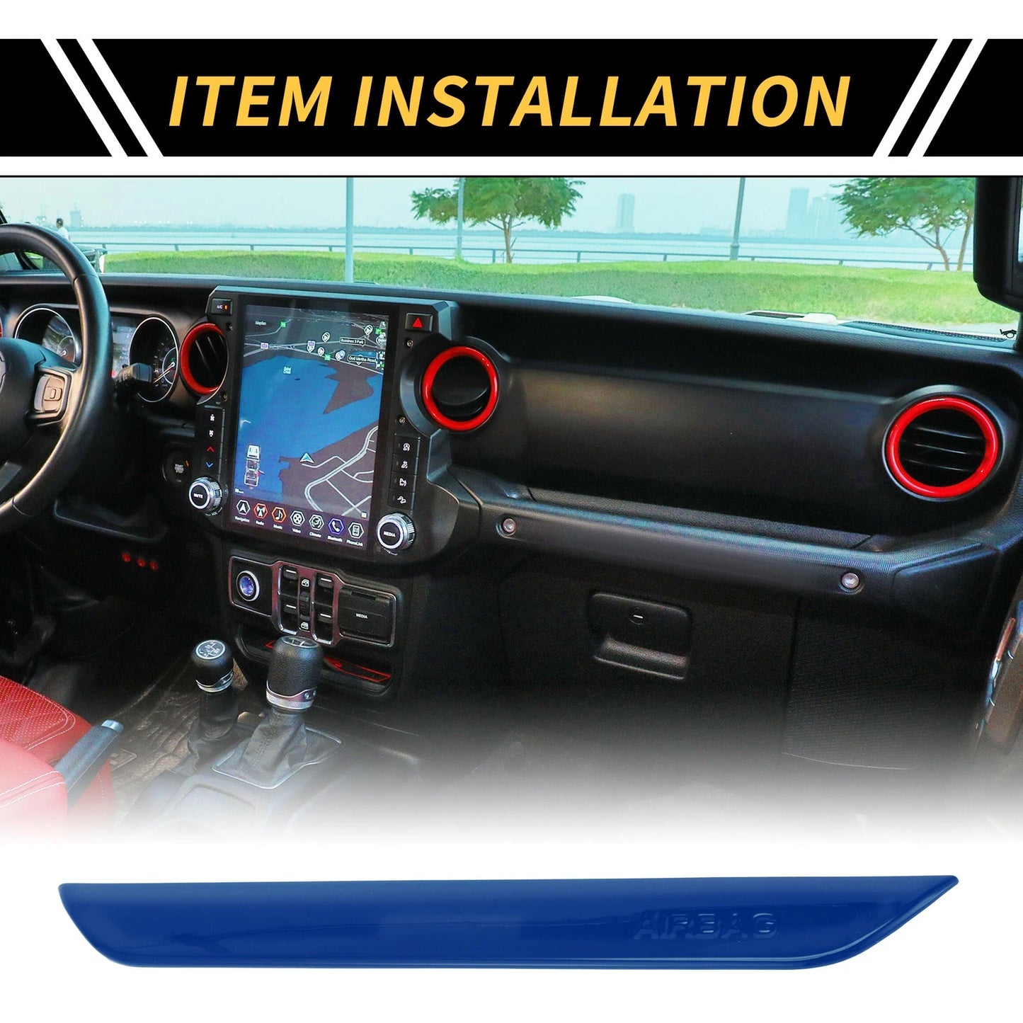 Passenger Side Seat Handle Trim for Jeep Wrangler JL JLU (2018-2024) Blue