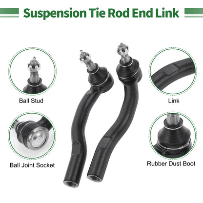 4 Pcs Front Suspension Kit Tie Rod Ends Ball Joints for Toyota Solara (2000-2008)
