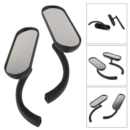 Black Rear View Side Mirrors for Harley Davidson - 1 Pair