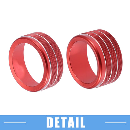 4WD Switch Knob Cover Ring for Toyota Tundra Red (Set of 3)