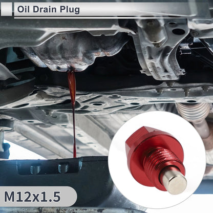 Set M12x1.5 Engine Oil Drain Plug with Gasket for Car Motorcycle Boat