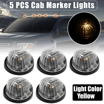 5pcs Top Cab Marker Light Clear Cover Yellow Light for GMC C1500 (1979-1984)