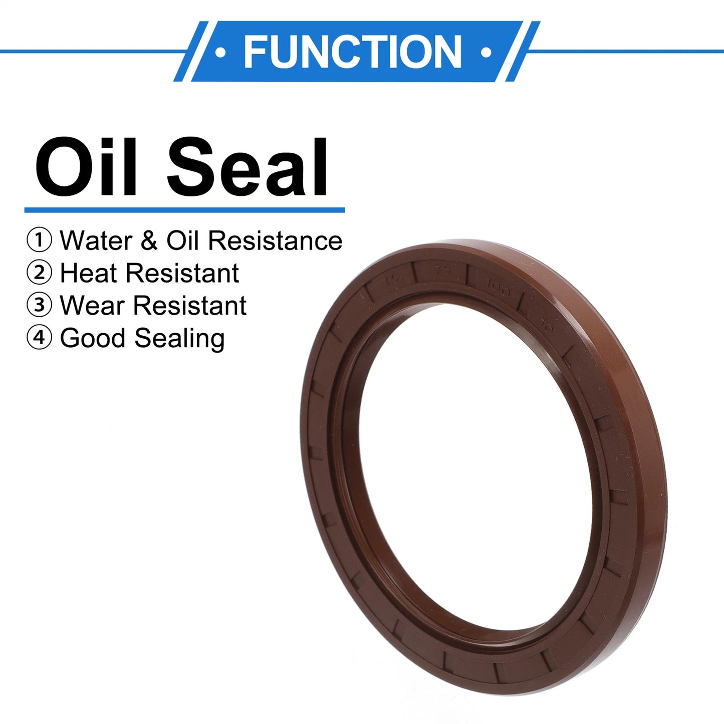 Oil Seal 75x100x10mm 2 x Seal Ring Rotary Shaft Seal for Make Model