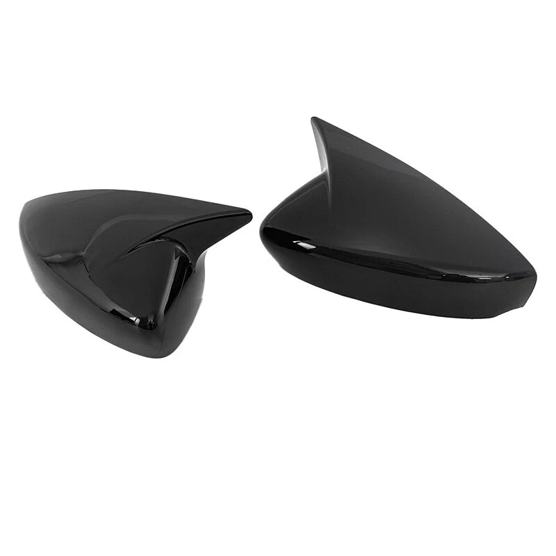 Glossy Black 2 x OX Horn Style Mirror Cover Caps for Mazda CX-30 (2020-2023)