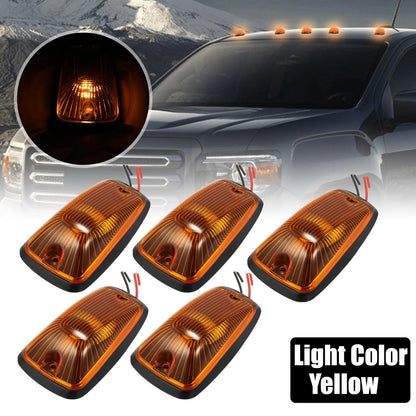 5 pcs Top Cab Marker Light Yellow Cover for Chevrolet K2500 (1998)