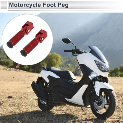 2 x Motorcycle Rear Foot Pegs 90 Degree Aluminum Alloy Red for Motorcycle