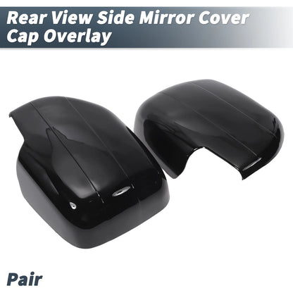 Pair / 2 x Rearview Mirror Cap Overlay Gloss Black for Toyota Land Cruiser