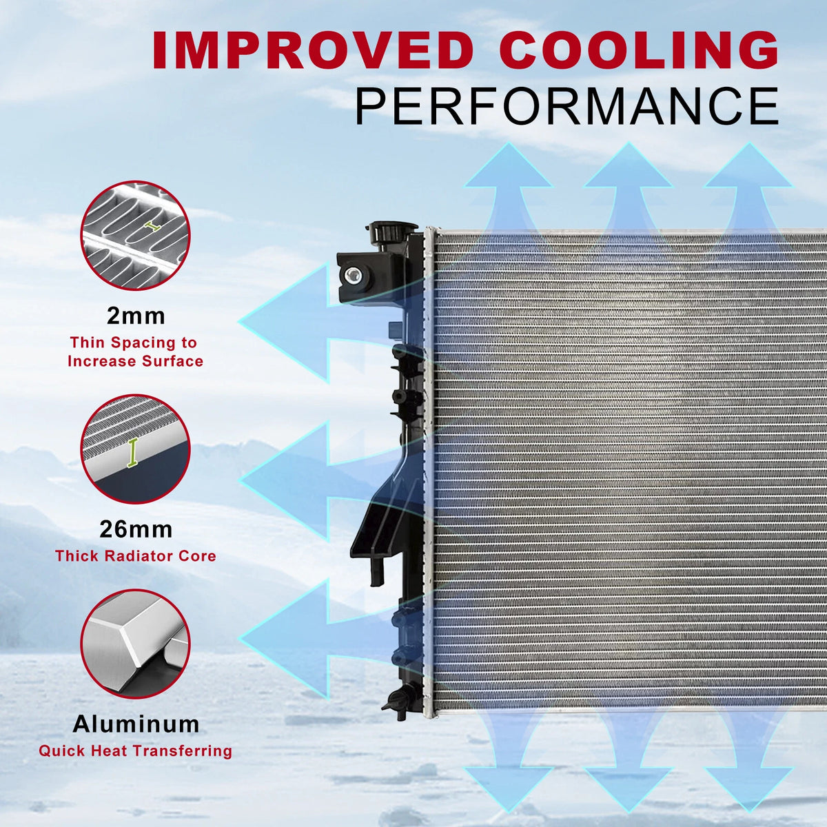 Radiator for Jeep Wrangler JK 3.6L 3.8L (2007-2015)