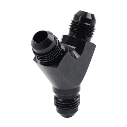 8AN AN8 Black Y Fuel Block Flare Union Fitting Adapter for Car