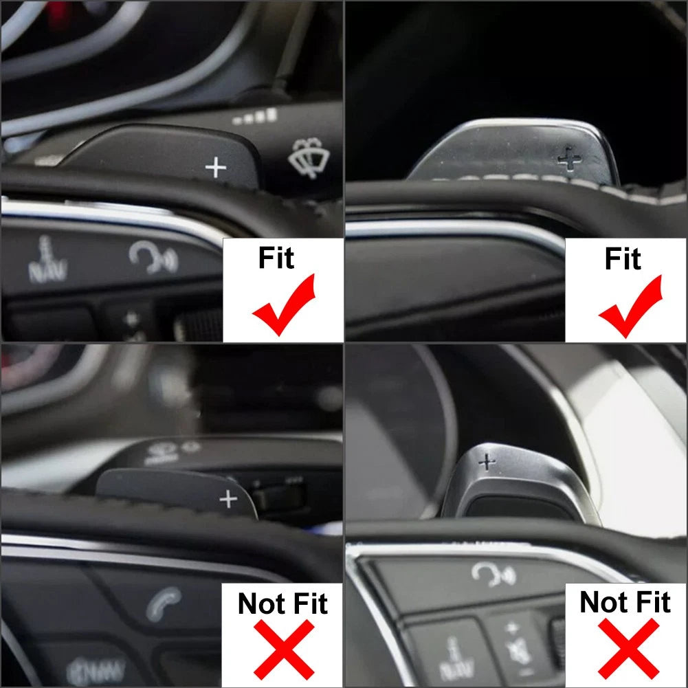 Steering Wheel Shifter Paddle Extensions Gray for Audi A3 A4 A5 A6 A7 (2006-2020)