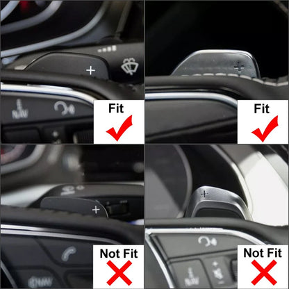 Steering Wheel Shifter Paddle Extensions Gray for Audi A3 A4 A5 A6 A7 (2006-2020)