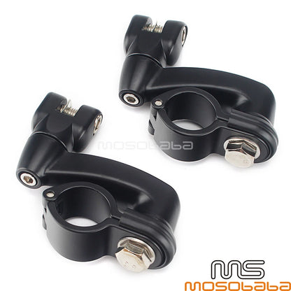 1-1/4" Engine Guard Foot Peg Clamps for Harley Motorcycle