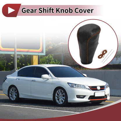 Gear Shift Knob Cover for Honda Accord (2008-2012) Pebbled Black Brown