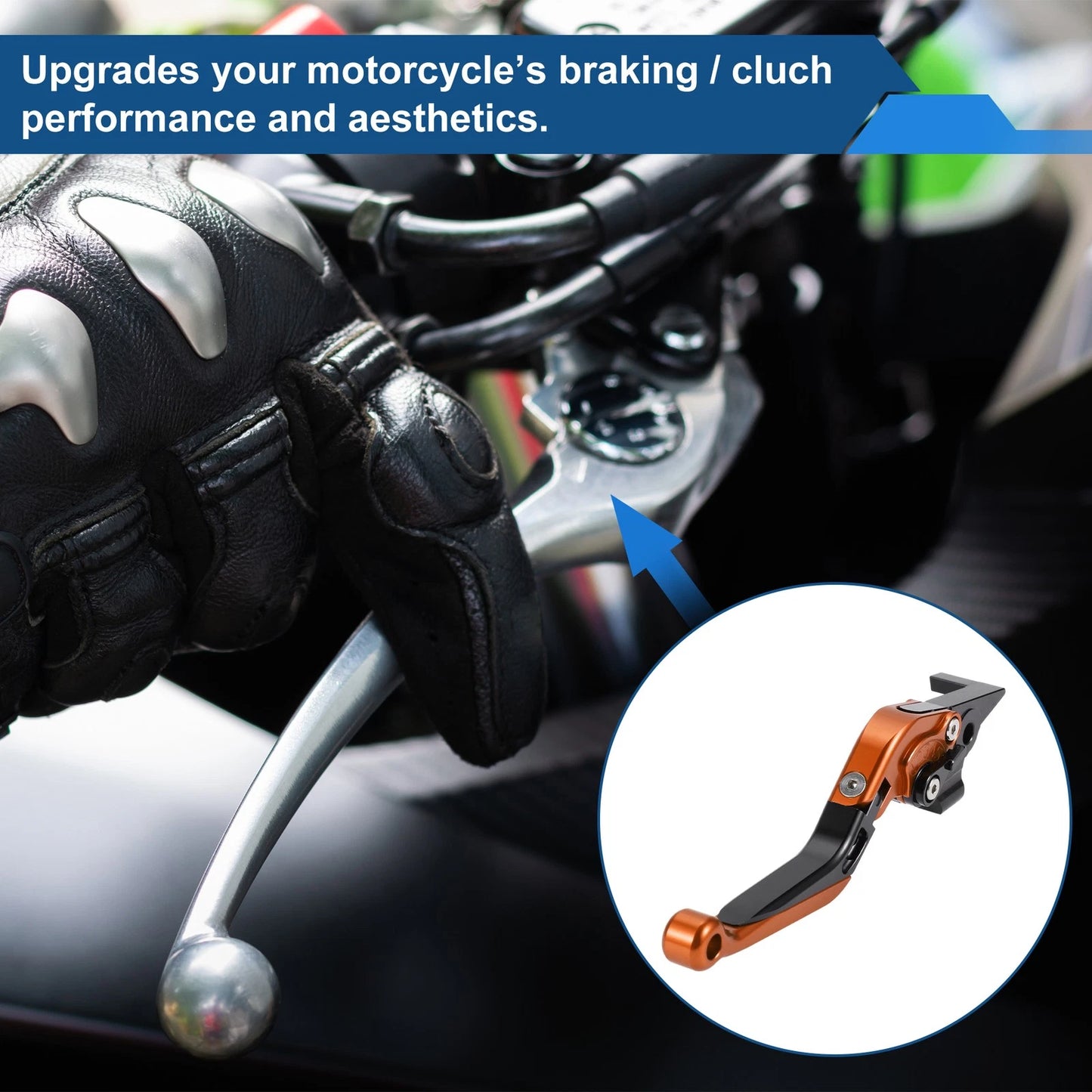 Adjustable Short Long Brake Clutch Levers for Yamaha TMAX560 Orange (2020–2023)