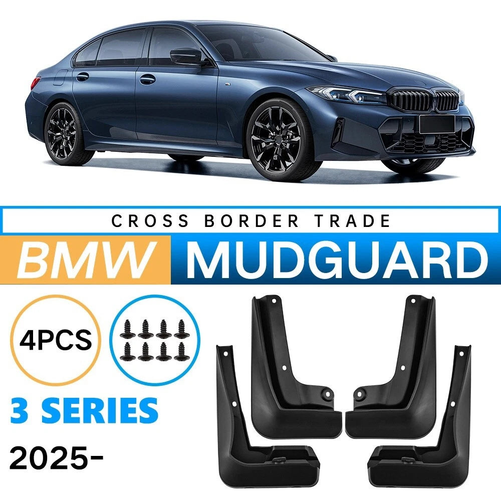 4x Front & Rear Mud Flap Splash Guards for BMW 3 Series (2025–2025)