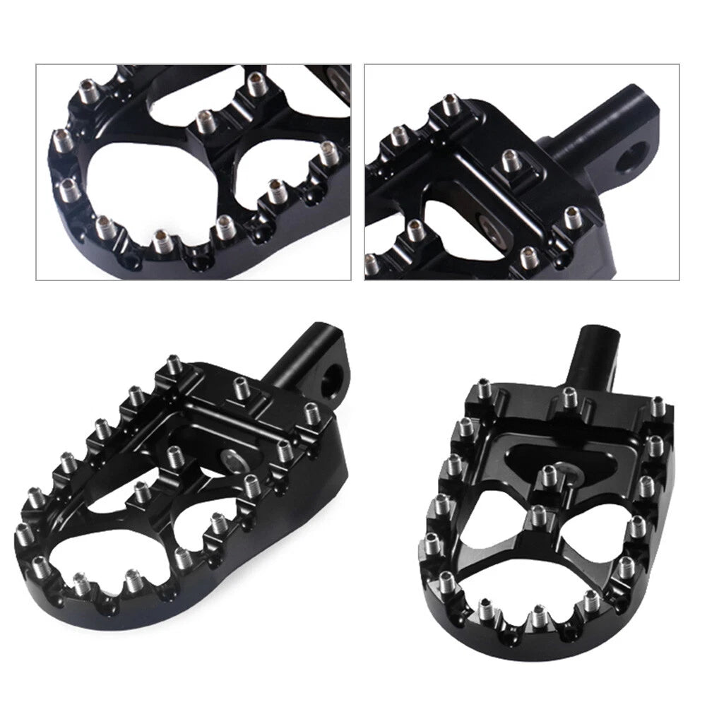 Black CNC Wide MX Style Foot Pegs for Harley Sportster Softail