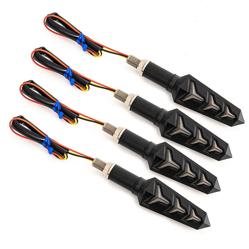 Amber & Blue LED Motorcycle Turn Signal Indicator Lights for Various Models