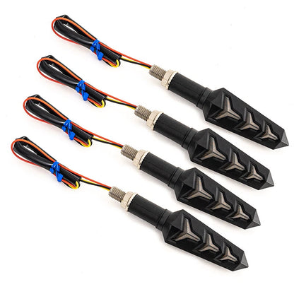Amber & Blue LED Motorcycle Turn Signal Indicator Lights for Various Models