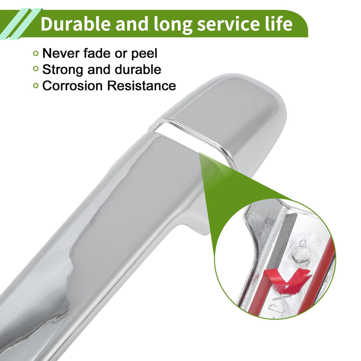 Exterior Door Handle Cover Trim for Toyota Alphard (2015-2021) Silver Tone