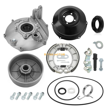 Rear Brake Drum Hub Cover Shoes Kit for Honda Rancher 350 TRX350 (2000–2006)
