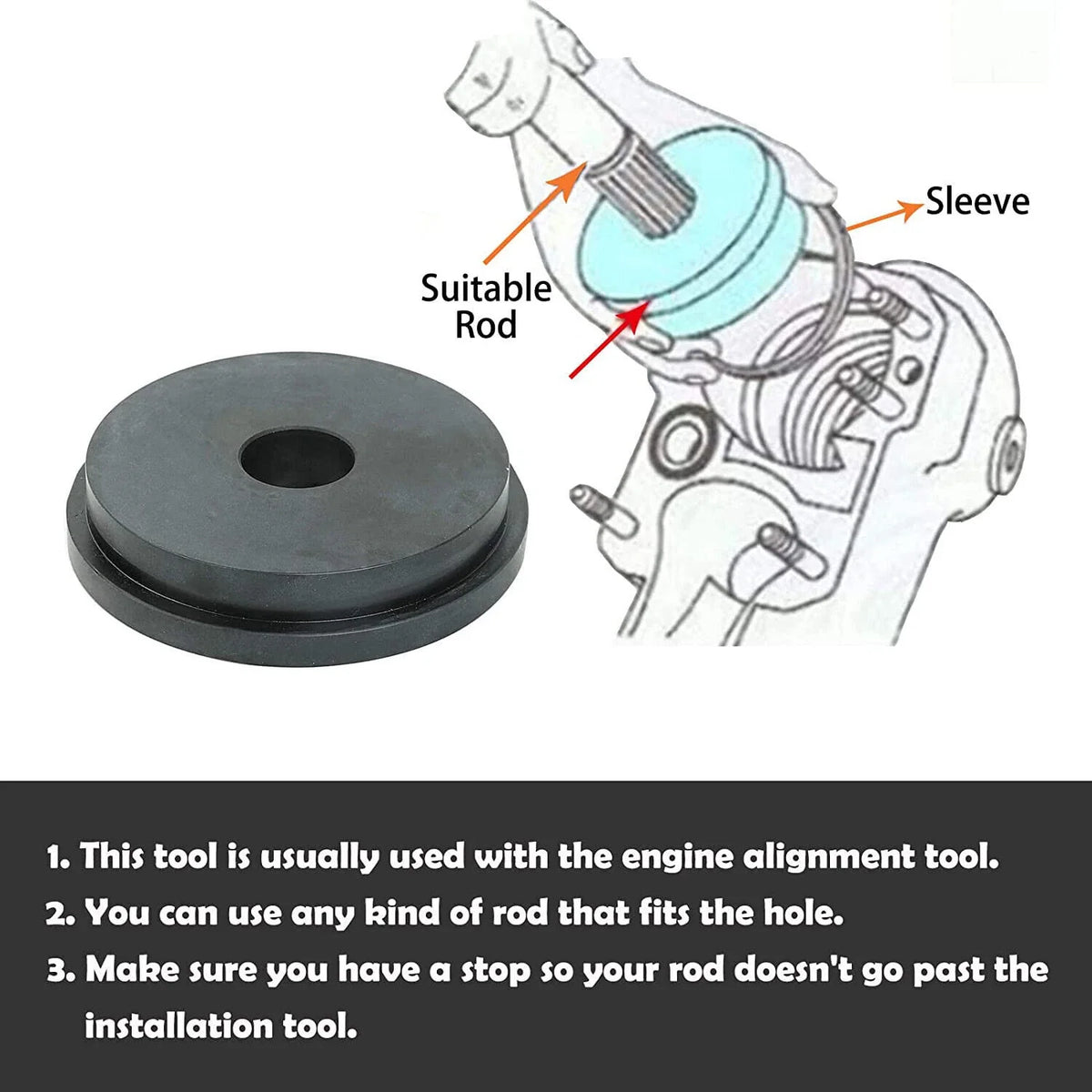 Retainer Ring Install Tool for Alpha Bravo Mercruiser 1991-2023