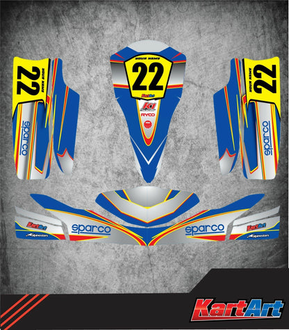 APEX STYLE Decals Stickers for Tony Kart OTK Cadet Rookie (2010-2014)