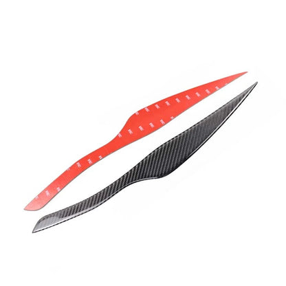 Carbon Fiber Headlight Eyelid Eyebrows Cover Trim fit For BMW 3 Series 2009-2011